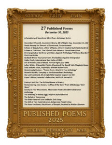 Read more about the article 27 Published Poems as of December 30, 2025