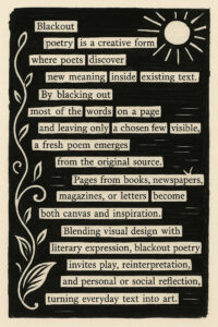 Read more about the article What is Blackout Poetry